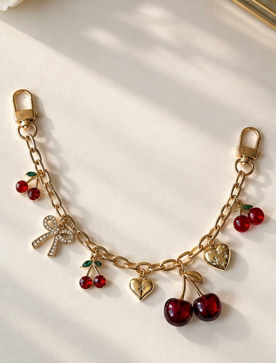 Cherry Bow Bag Charm accessories bow