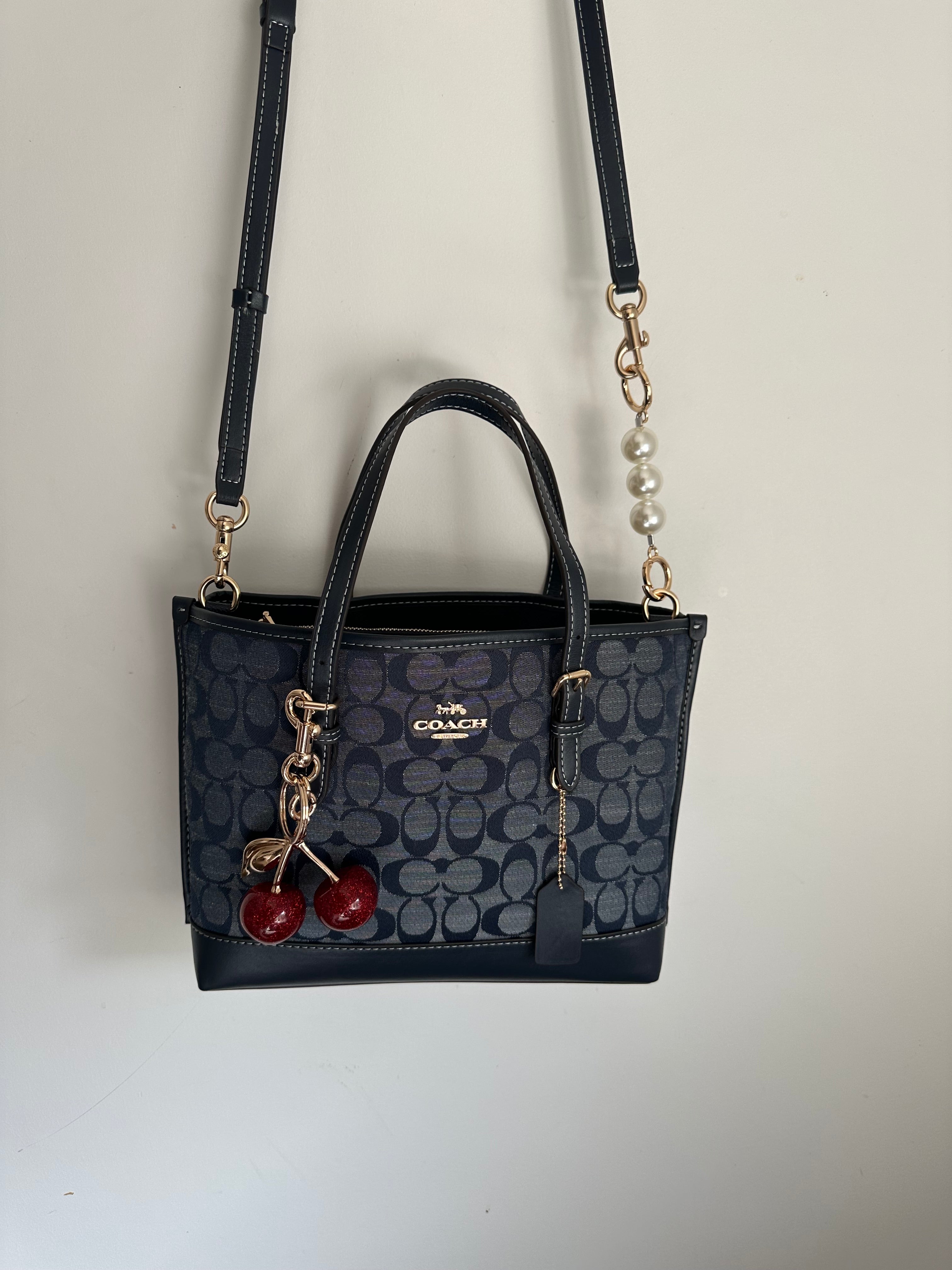 Denim Teri Shoulder Handbag