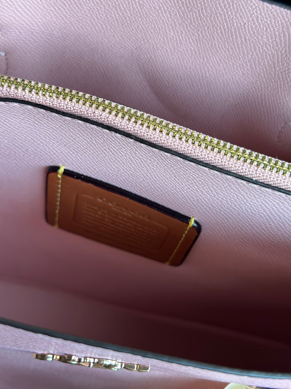 Pink Teri Coach Shoulder Handbag