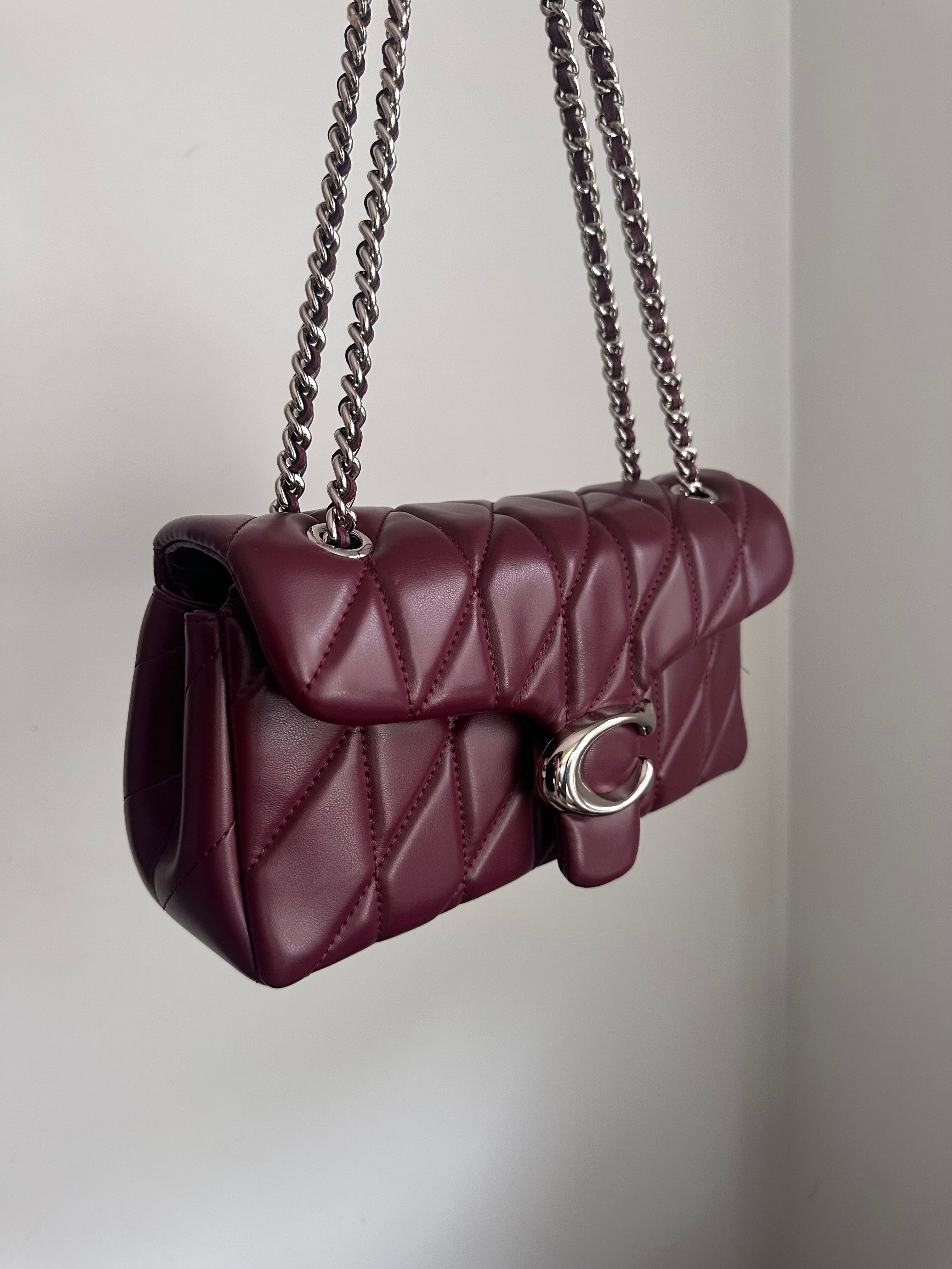 Burgundy leather Tabby 26 Charmed bag