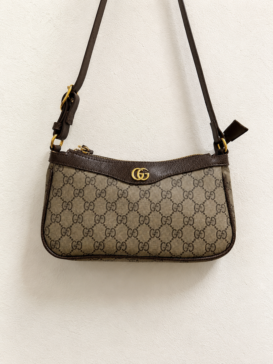 Vintage Monogram Canvas Shoulder Bag – Y2K Mini Handbag