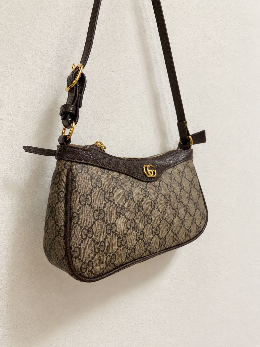 Vintage Monogram Canvas Shoulder Bag – Y2K Mini Handbag