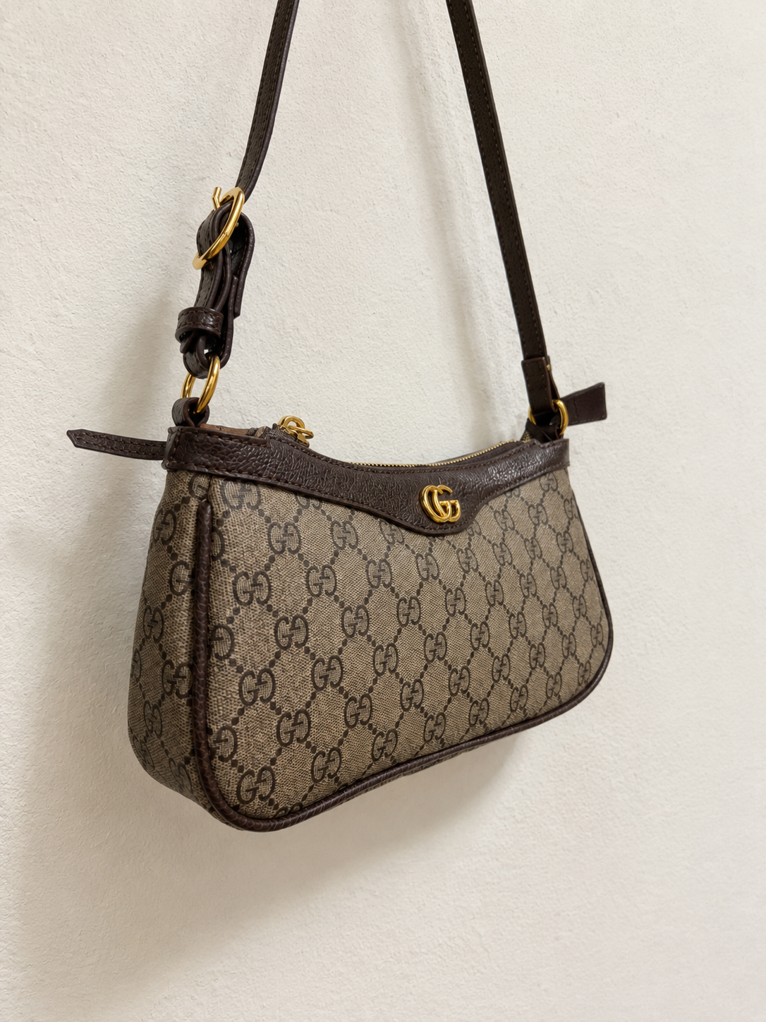 Vintage Monogram Canvas Shoulder Bag – Y2K Mini Handbag