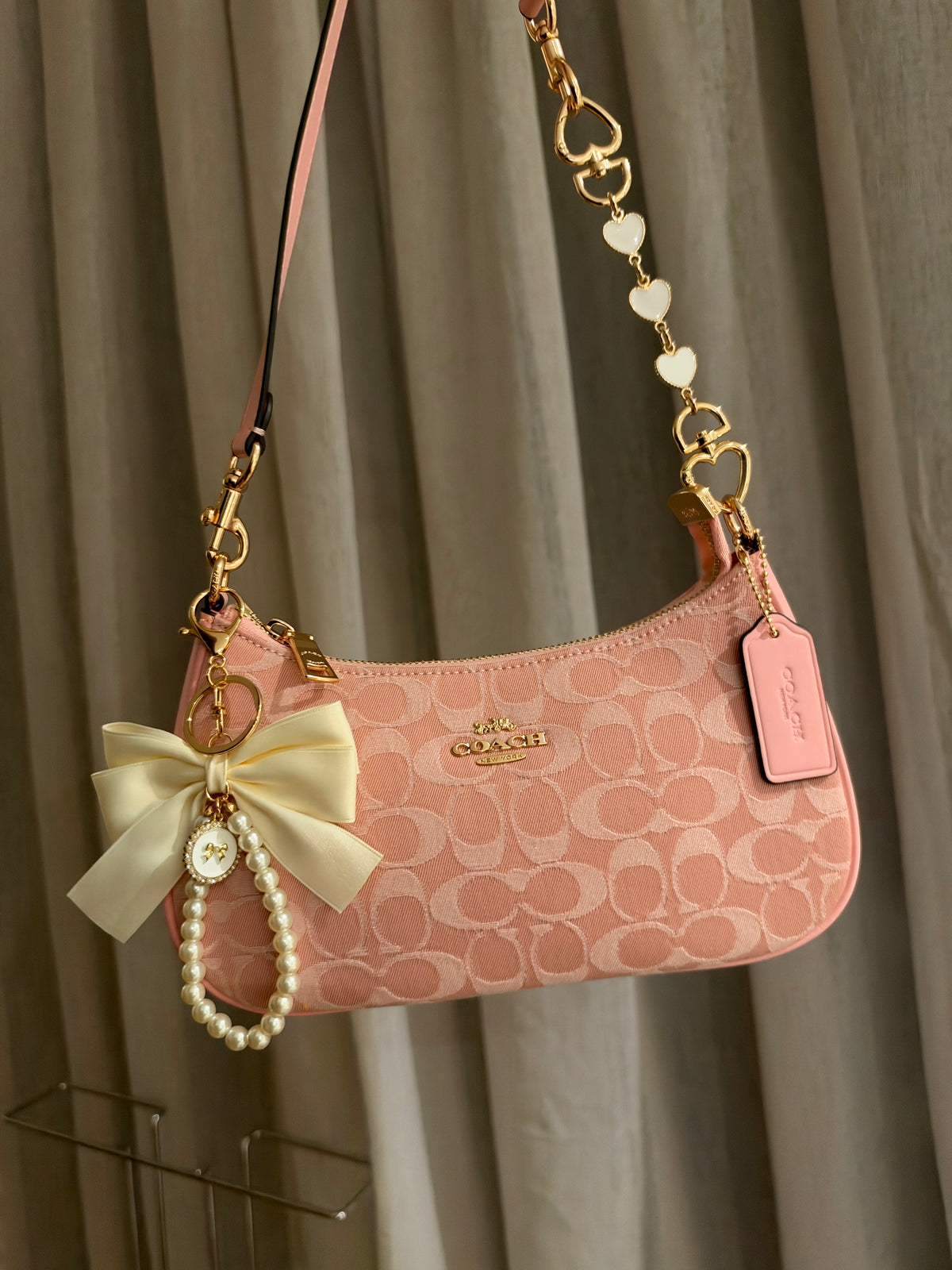 Pink Denim Teri Charmed bag