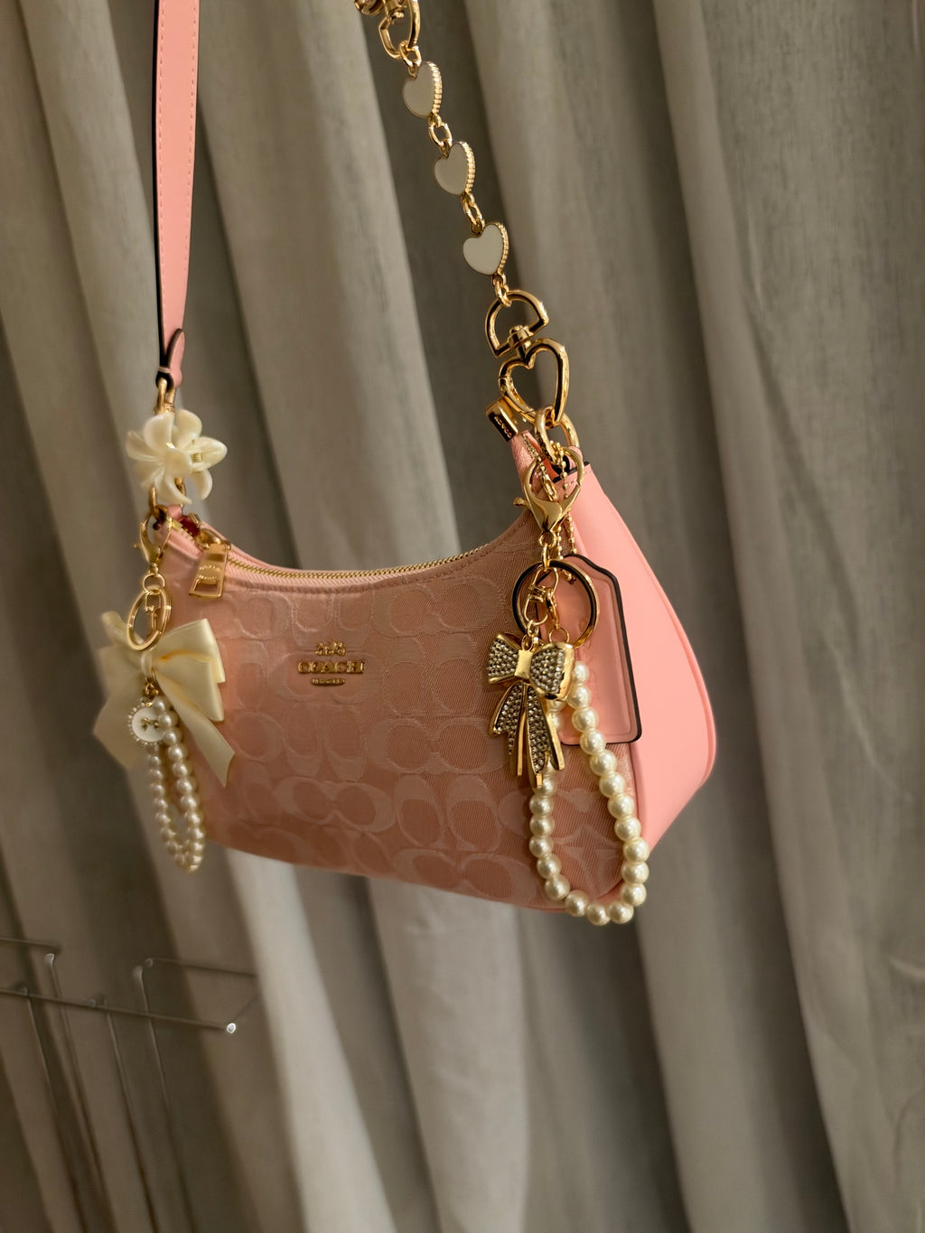 Pink Denim Teri Charmed bag