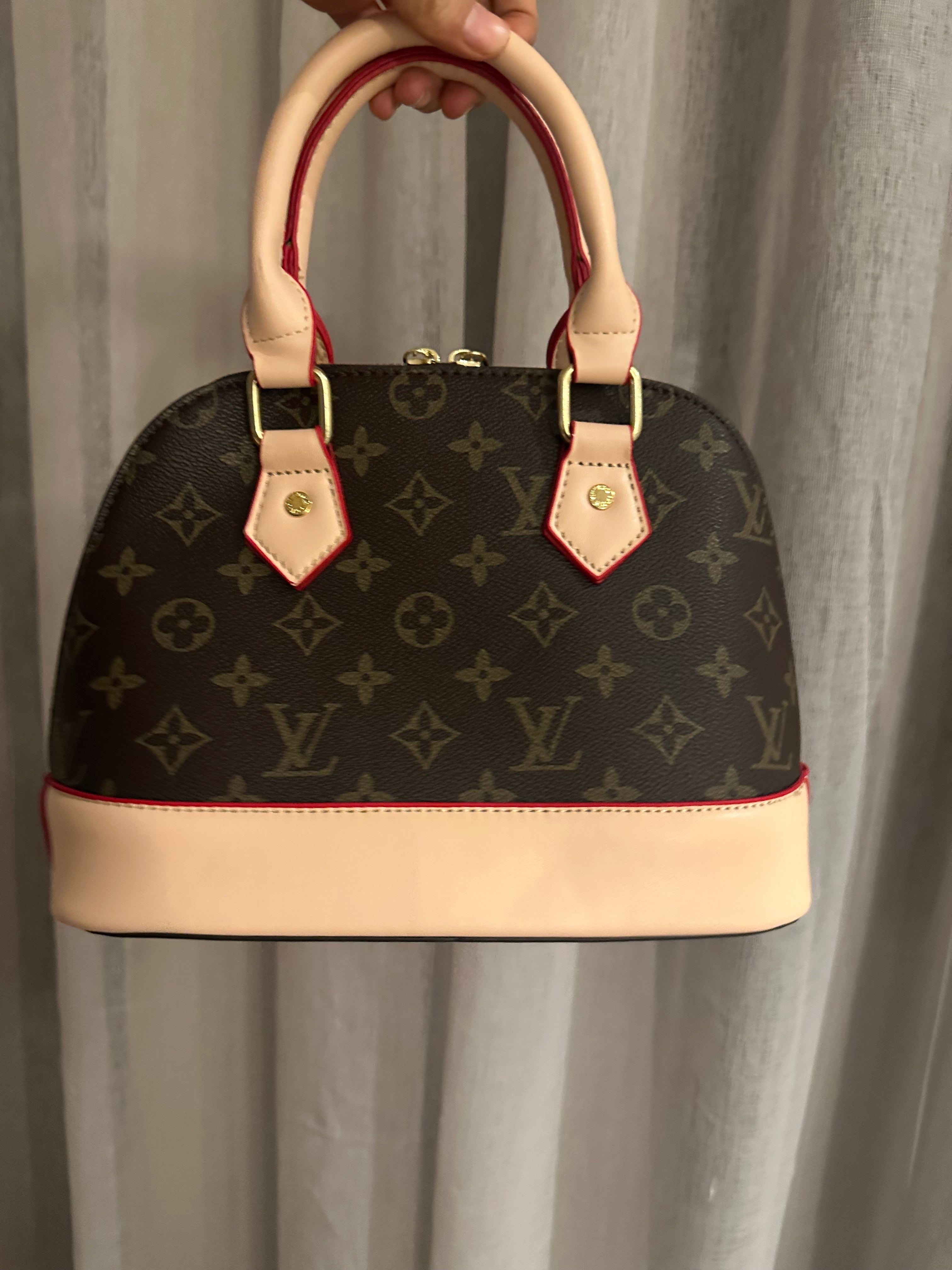 Monogram Handbag – Brown & Nude