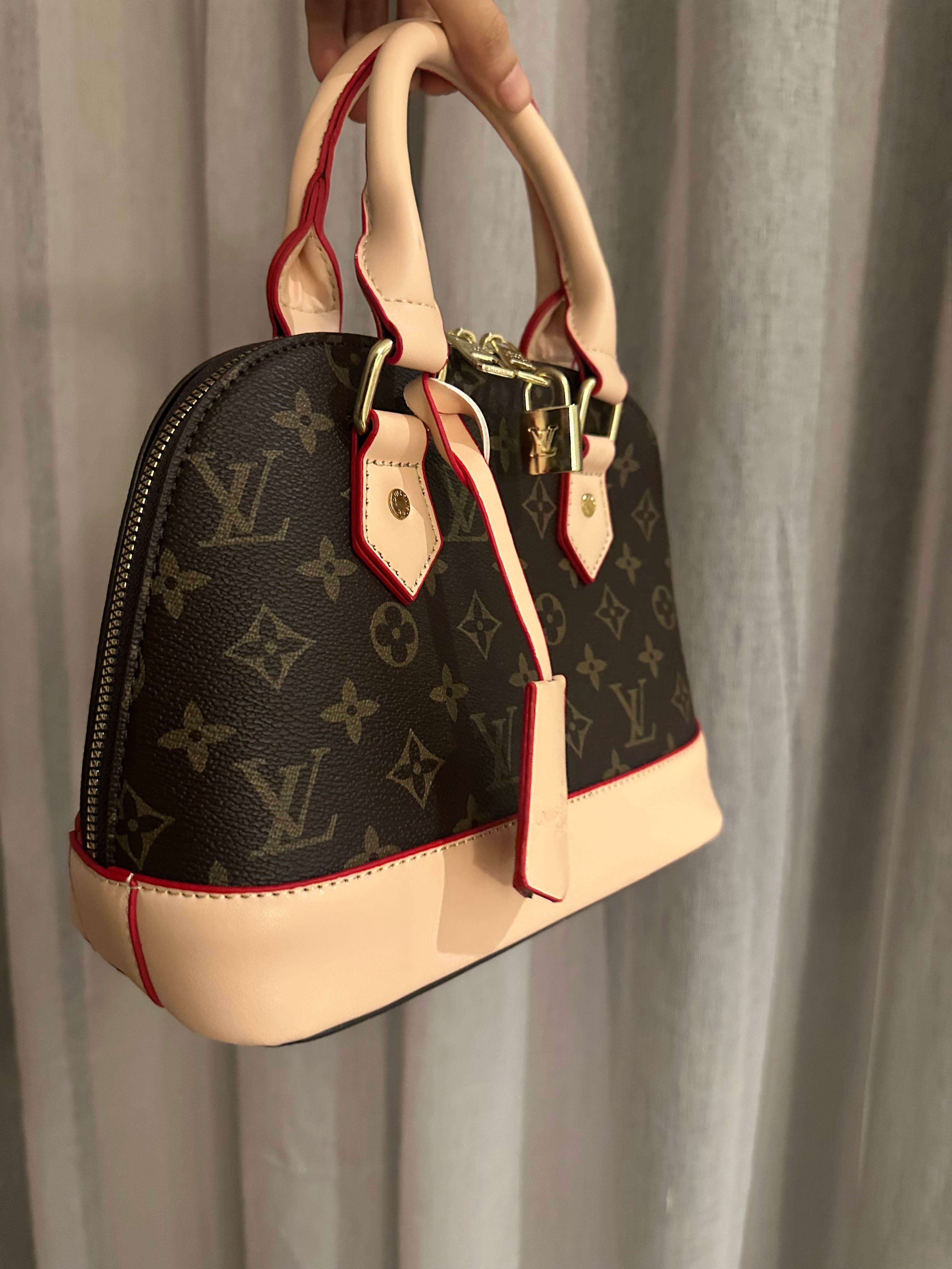 Monogram Handbag – Brown & Nude