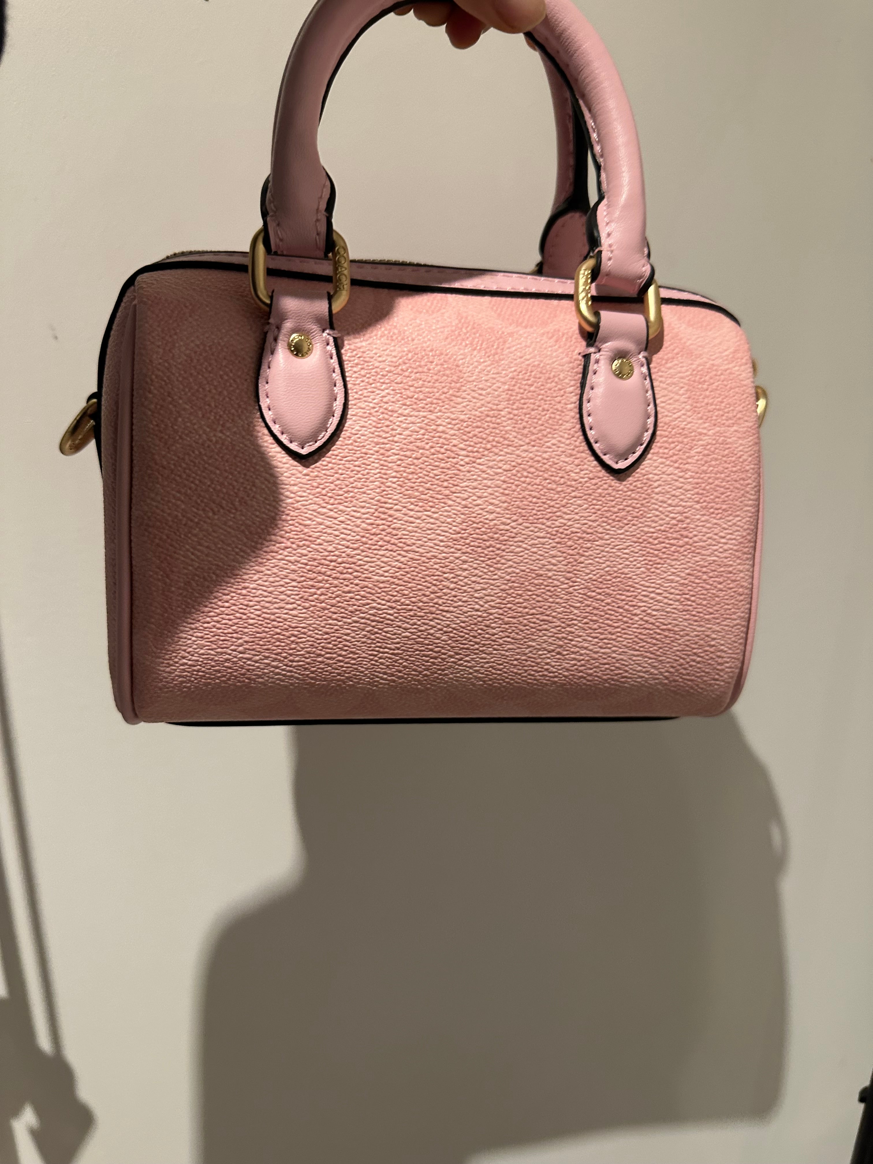 Mini Rowan Satchel Signature Canvas Pink Crossbody Bag