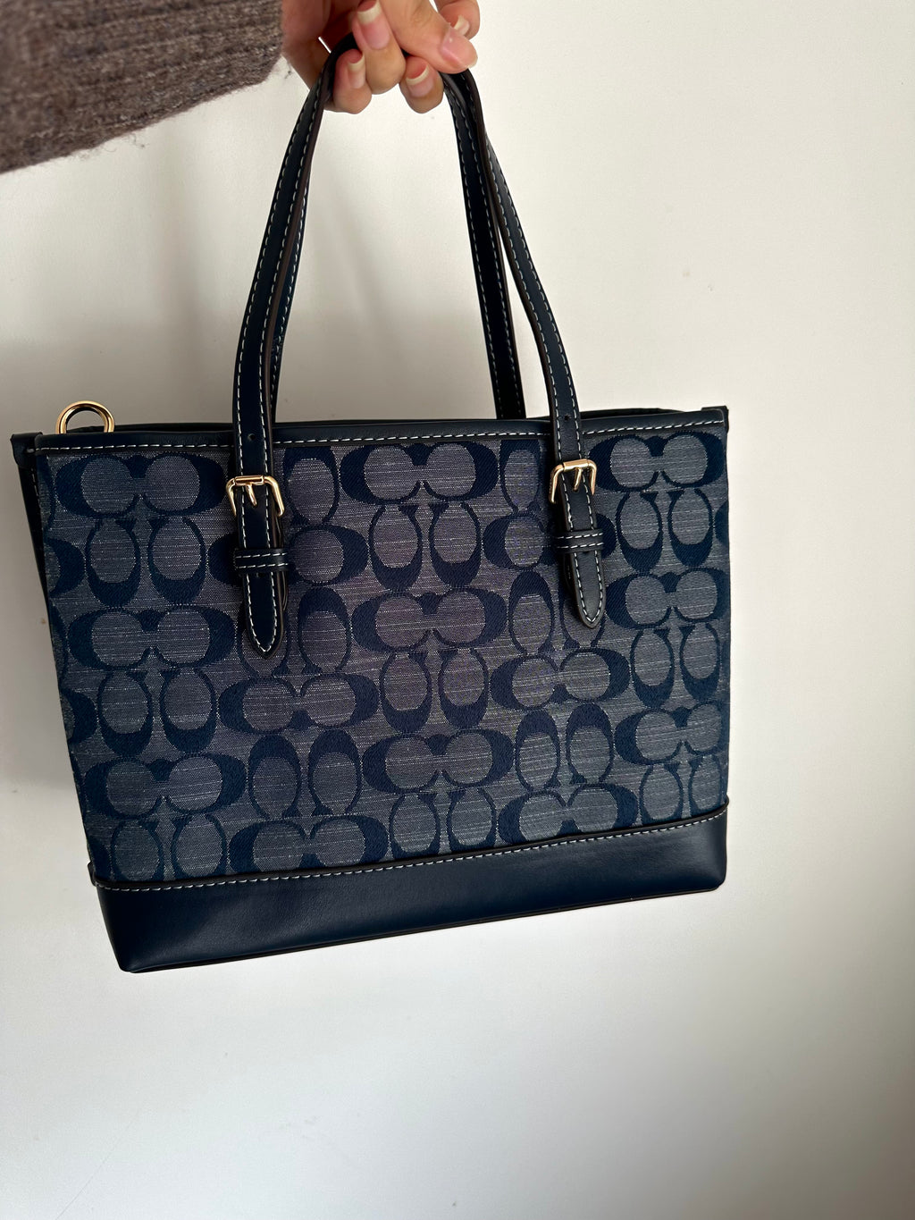 Denim Teri Shoulder Handbag