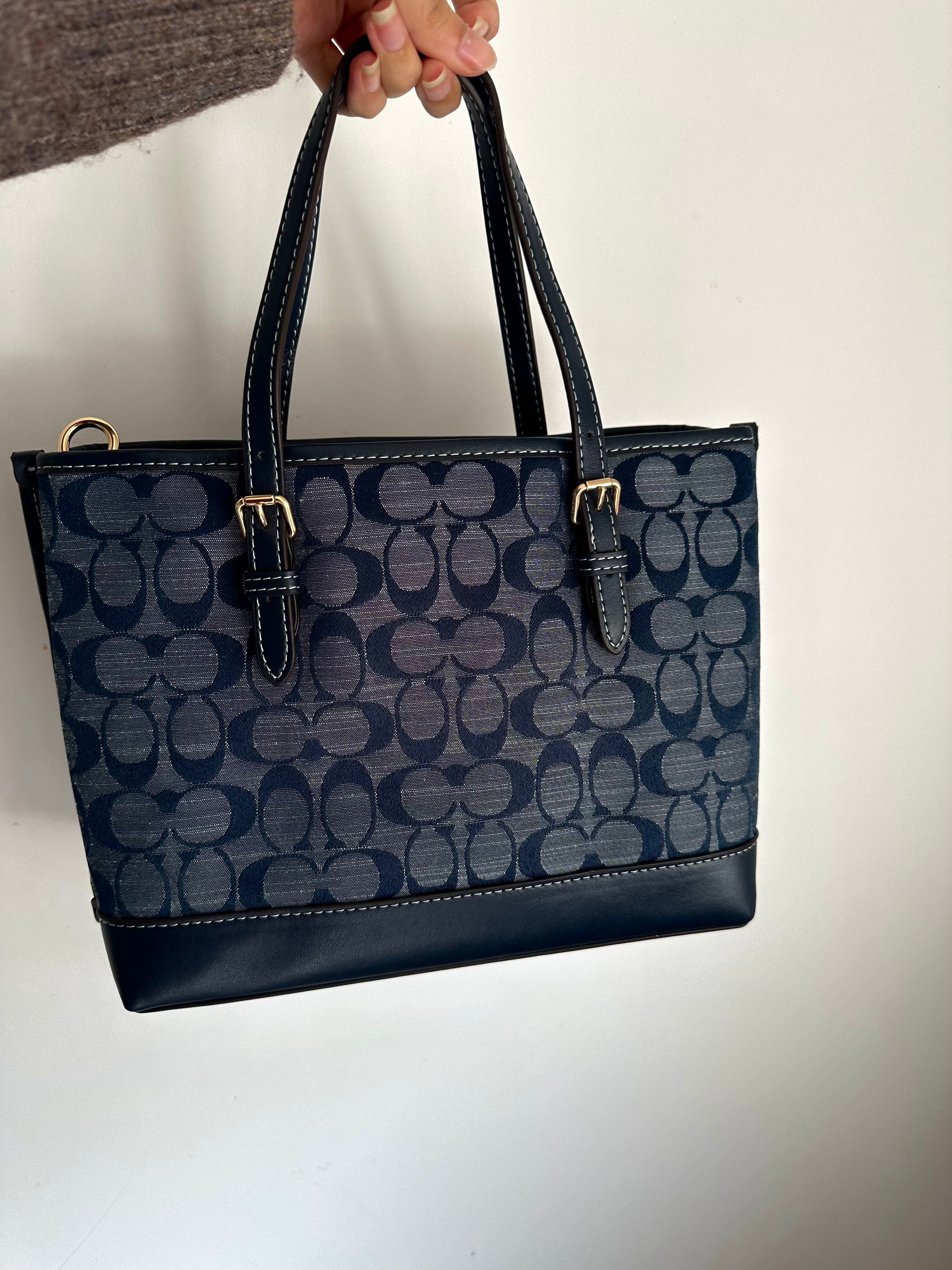 Denim Teri Shoulder Handbag