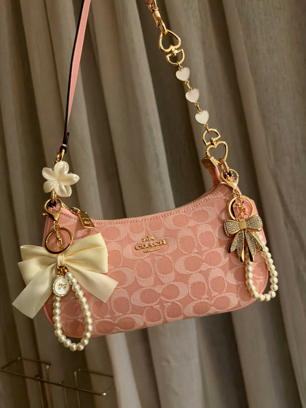 Pink Denim Teri Charmed bag