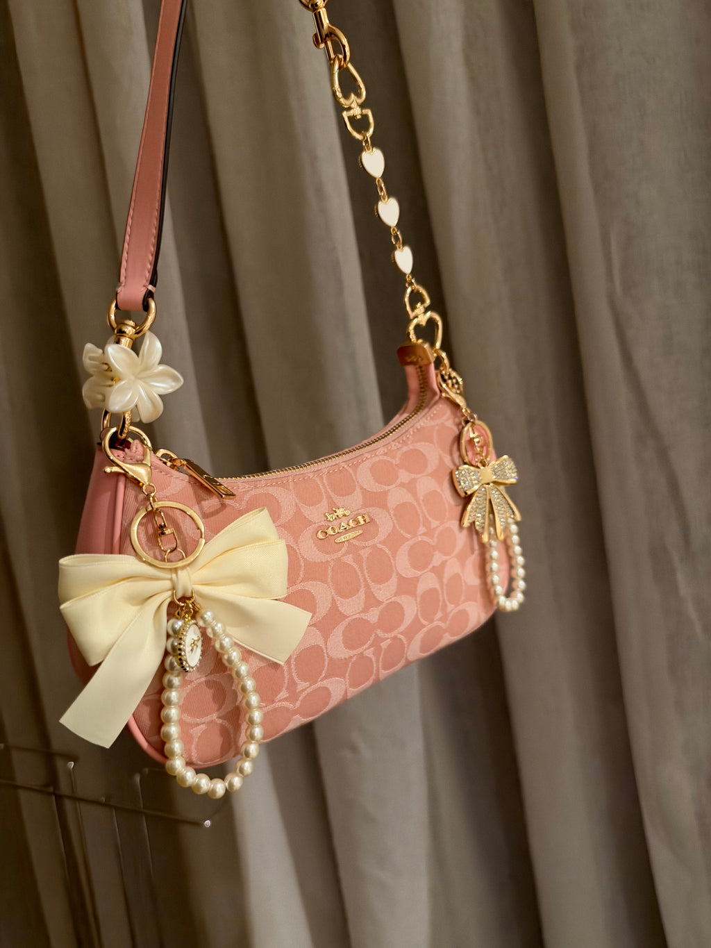 Pink Denim Teri Charmed bag