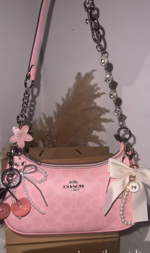 Bow silver charm accessories