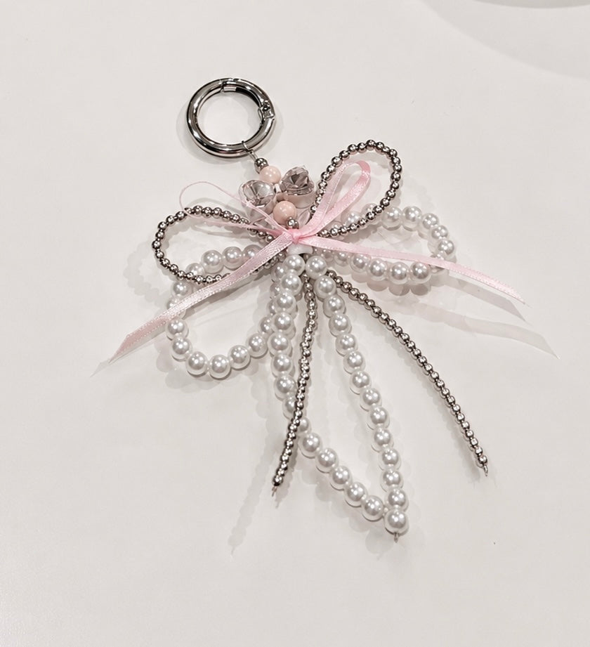 Bow silver charm accessories