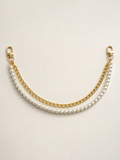 Pearl chain bag gold charm accessories