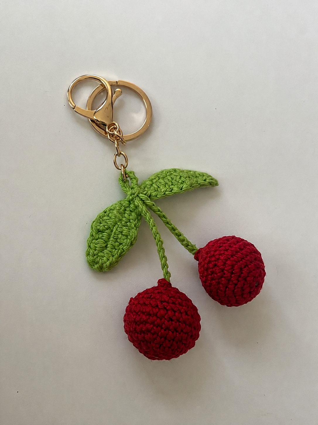 Hand made Crochet Cherry Bag Charm 🍒