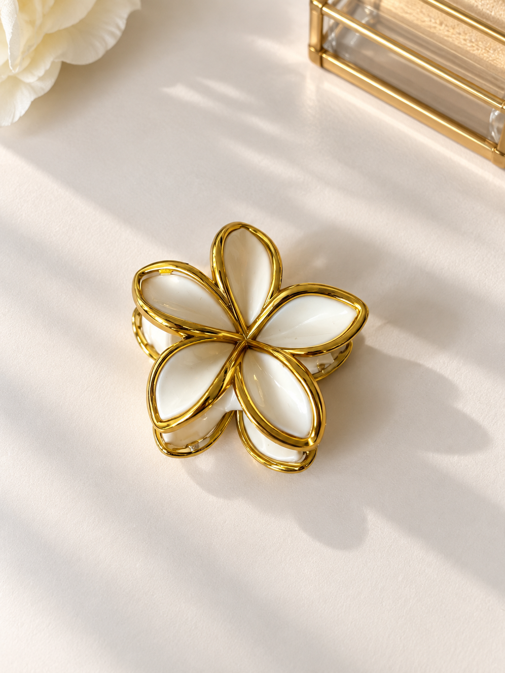 Claw clip Charm attachment - white gold