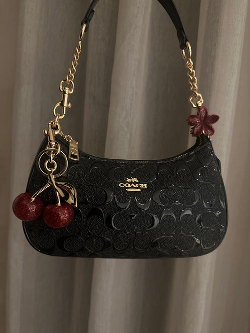 Claw clip Charm attachment - Burgundy